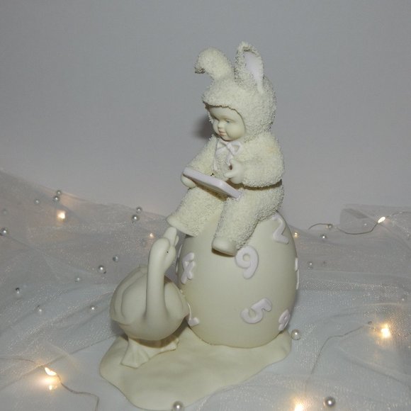 1997 Dept 56 Springtime Stories Snowbunnies Counting The Days 'Till Easter Figur - Picture 2 of 8